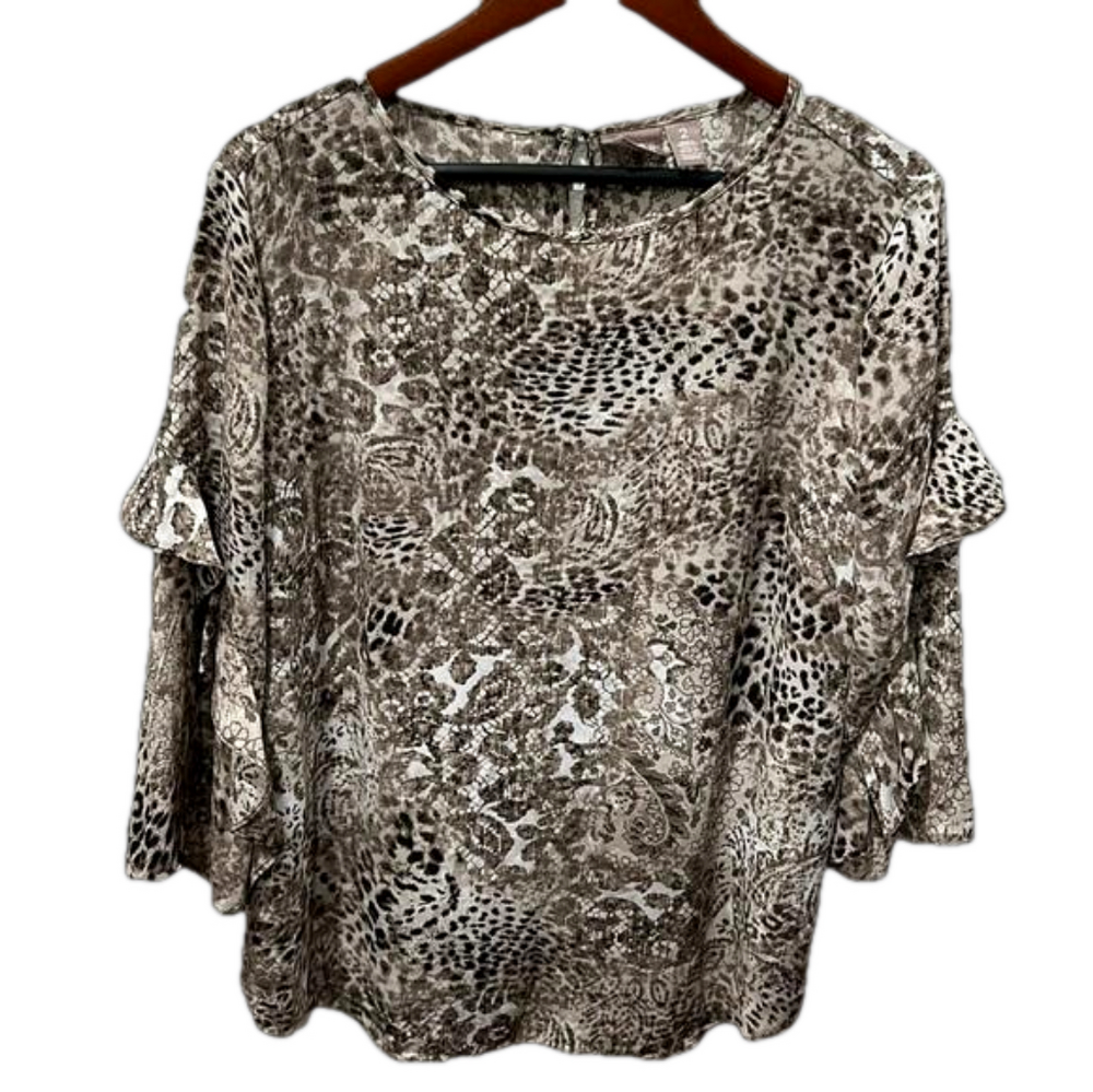 🎬Chicos animal print blouse size 2 GUC…
